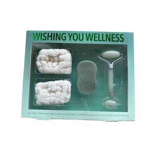 Target 3 Piece Wishing You Wellness Gift Beauty Facial Set Roller Scrubber Bands